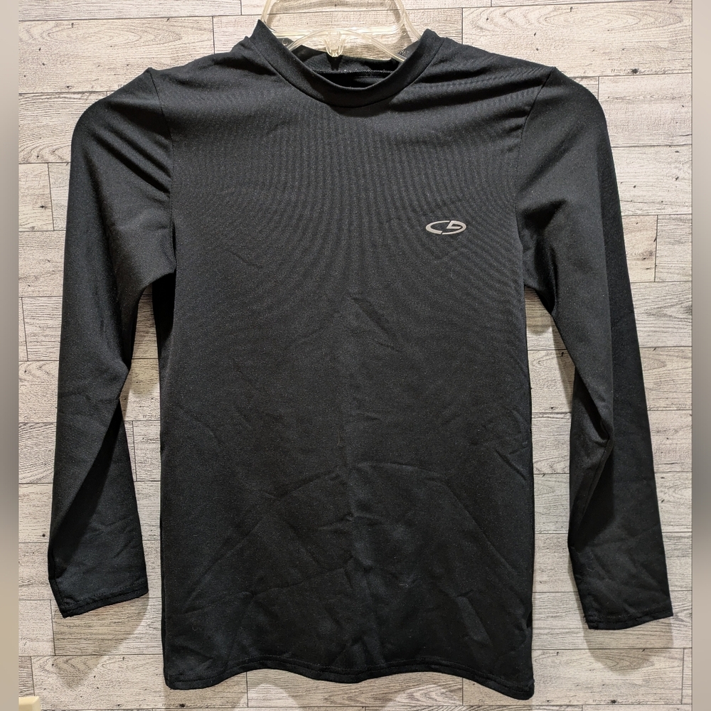 Champion Black Long Sleeve Kids Tee Size M